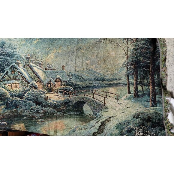 Thomas Kinkade Woven Tapestry Throw Blanket " I am the Light " - Picture 1 of 9